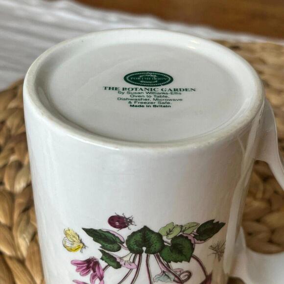 Vintage Portmeirion Botanic Garden Cyclamen Repandum Coffee Cup Purple Flowers - Picture 6 of 10